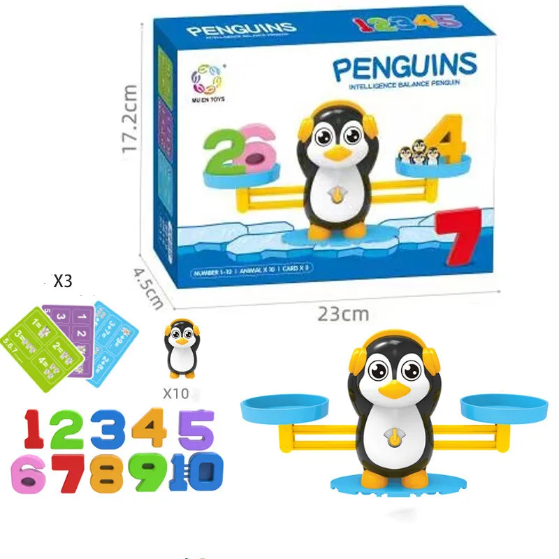 LQQ1230 Preschool Educational Toys Digital Animal Balance Math Game Early Childhood Math Count Toys