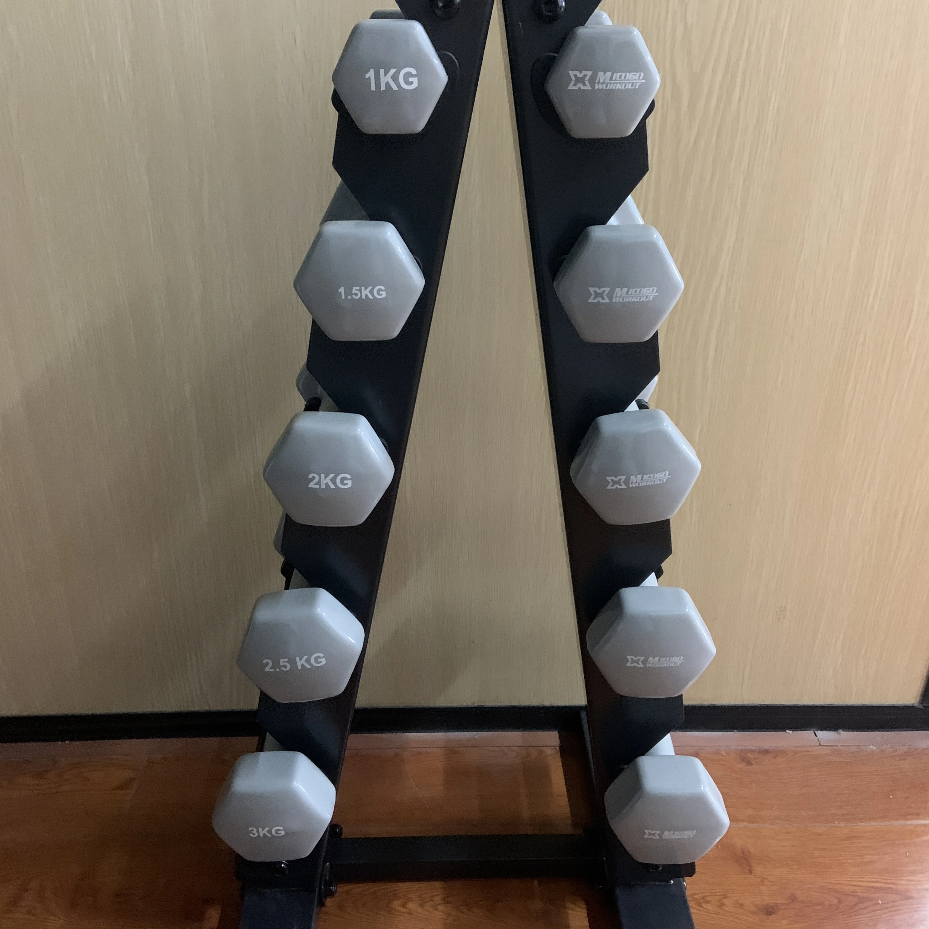 Gym Equipment Free Weights Commercial 5 Pairs Vertical Adjustable Dumbbell Stand Dumbbell Rack