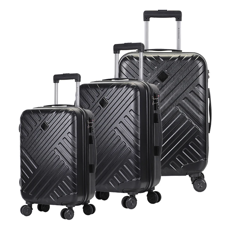 China manufacturer make wholesale suitcase black easy trip square universal product ABS luggage