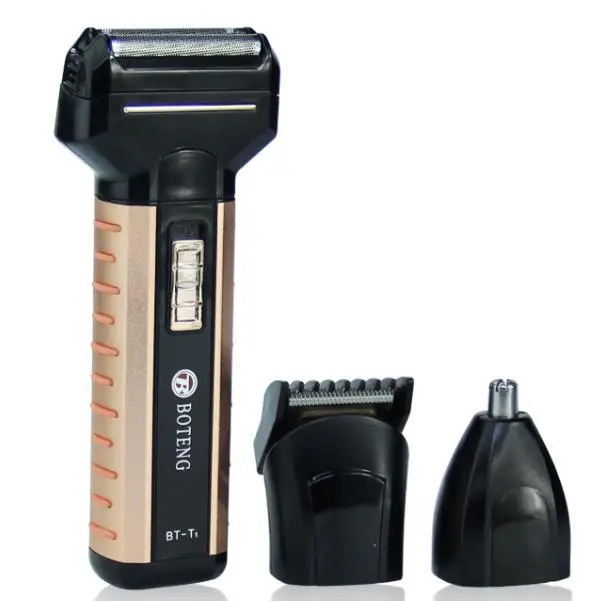 3 in1 professional nose &ear trimmer rechargeable cordless electric men shaver