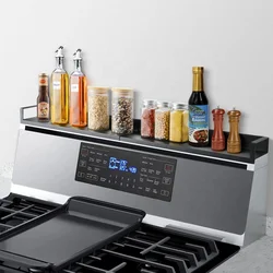 Factory Outlet Stainless Steel Magnetic Stove Top Shelf Spice Rack For Kitchen Storage