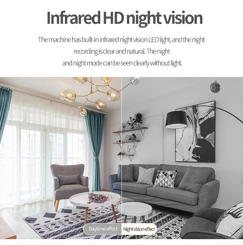 HD Mini Camera Security Monitoring Home Wireless WiFi Camera Infrared Night Vision Cam