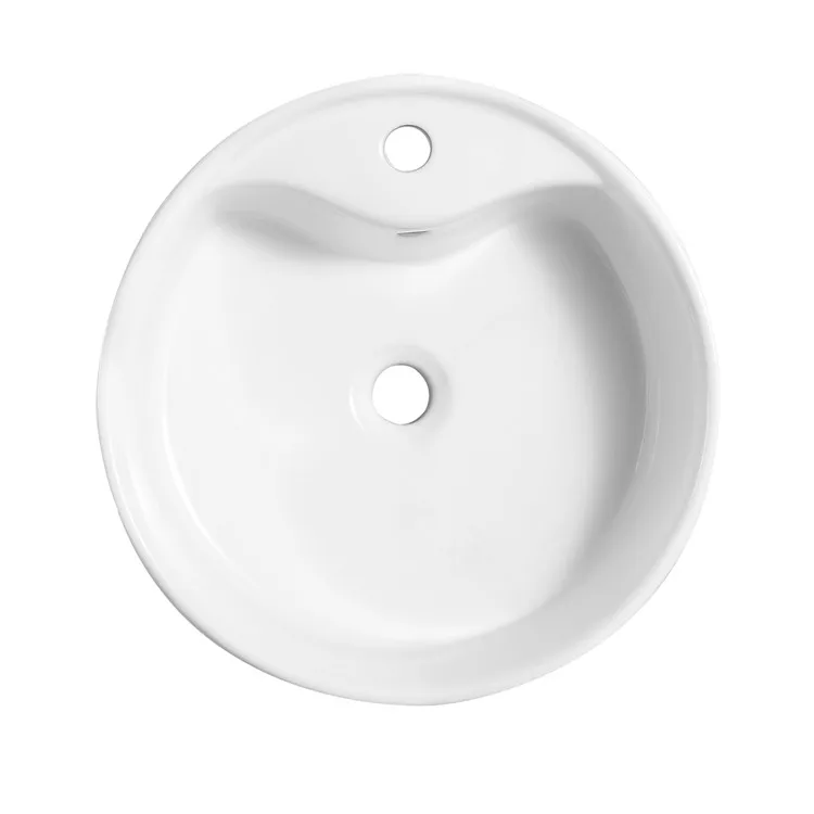 OEM white ceramic sink cheap sanitary ware round home decor counter top art basin bathroom sink face hand wash basin