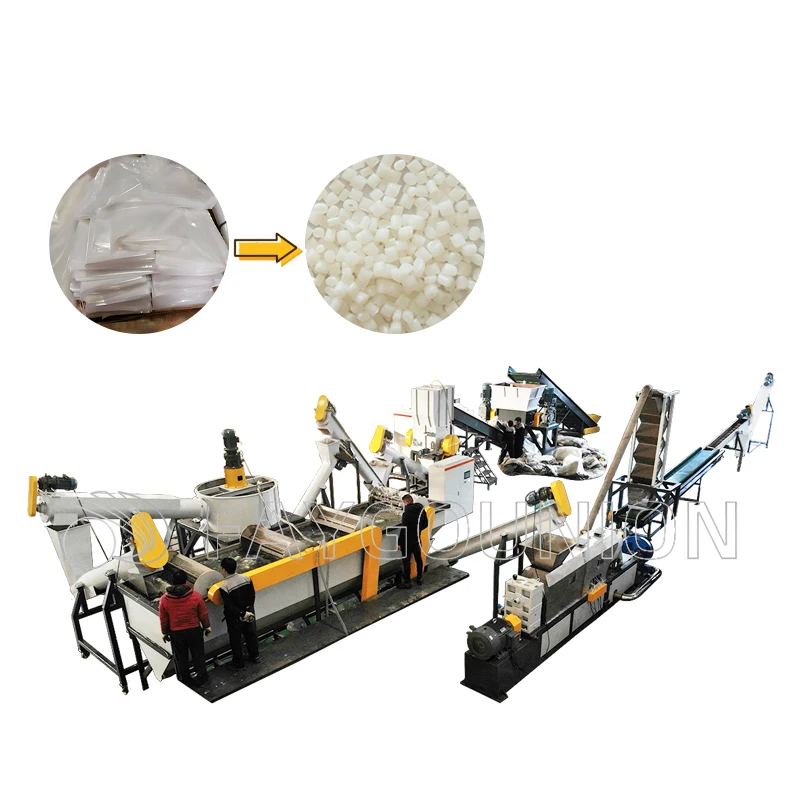 FAYGO UNION PP PE LLDPE HDPE Plastic Film Bag Crushing Washing Line Recycling Machinery  Equipment for sale
