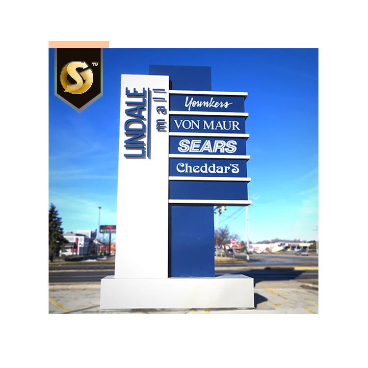 Custom LED Signage Outdoor Large LED Letter Electronic Signs Stainless Steel Outdoor Pylon Signs Totem Signs