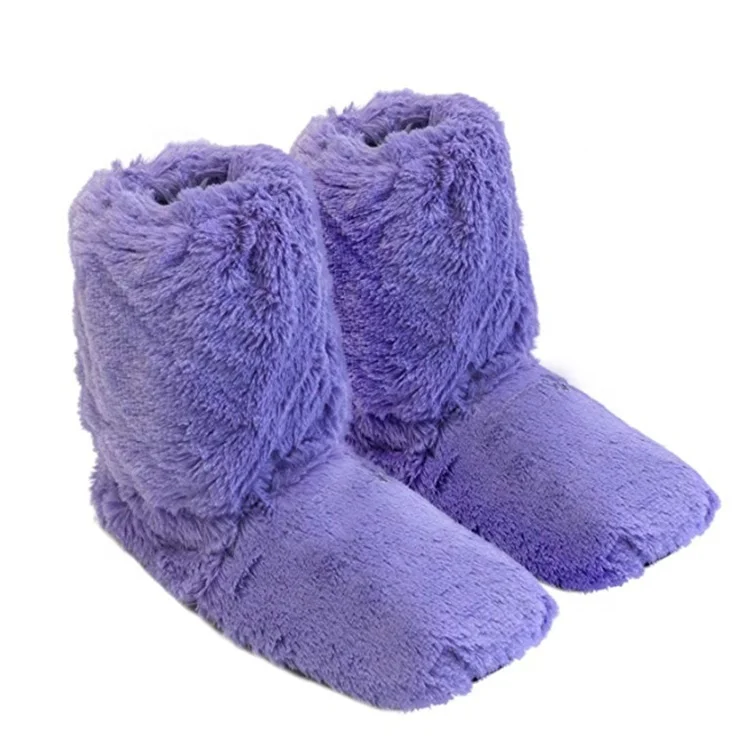 Heatable Microwavable Indoor Slippers  warm seed Lavender inside slippers buckwheat inside slippers