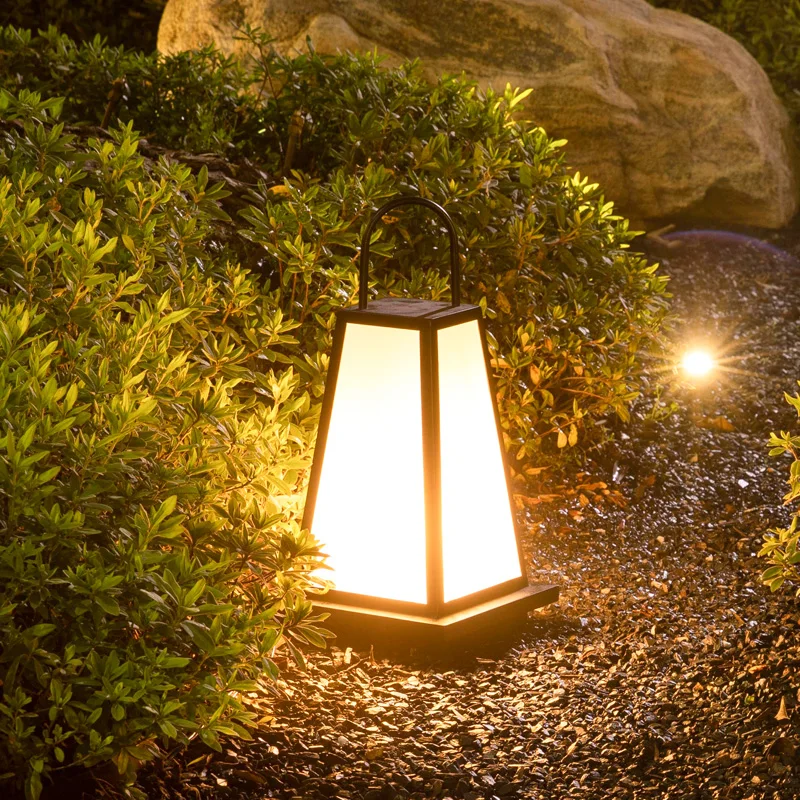 Wind lamp Japanese sushi restaurant floor lamp outdoor garden lawn lamp Japanese modern garden decorationsolar/water proof