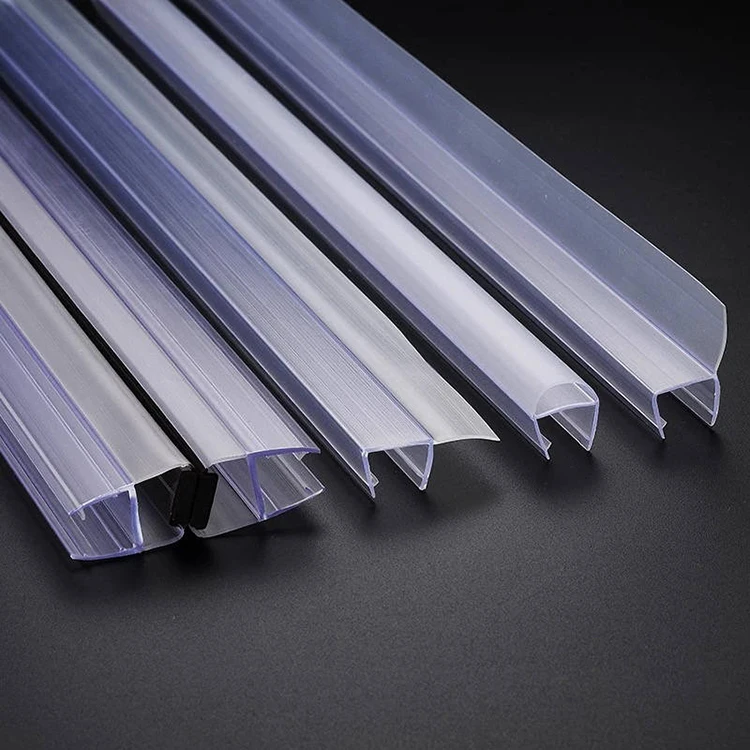 Plastic Magnetic PVC Glass Shower Door Rubber Seal Strip Glass Hardware Sliding Door Accessories Class Clip