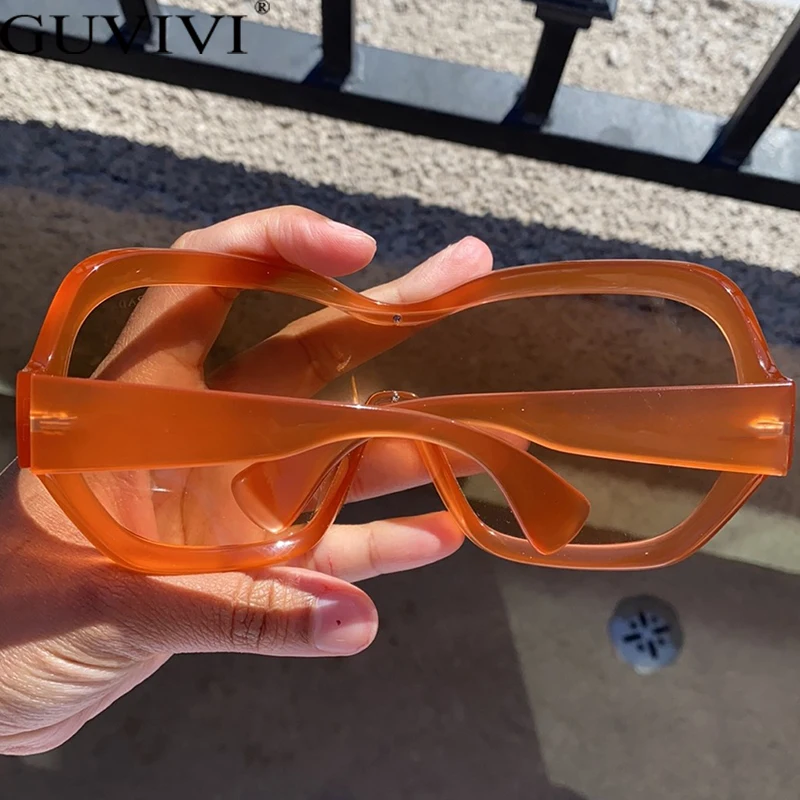 New One Piece Sunglasses Women Men UV400 Punk Irregular Mask Sun Glasses Luxury Brand Designer Wrap Around Oversized Sunglasses