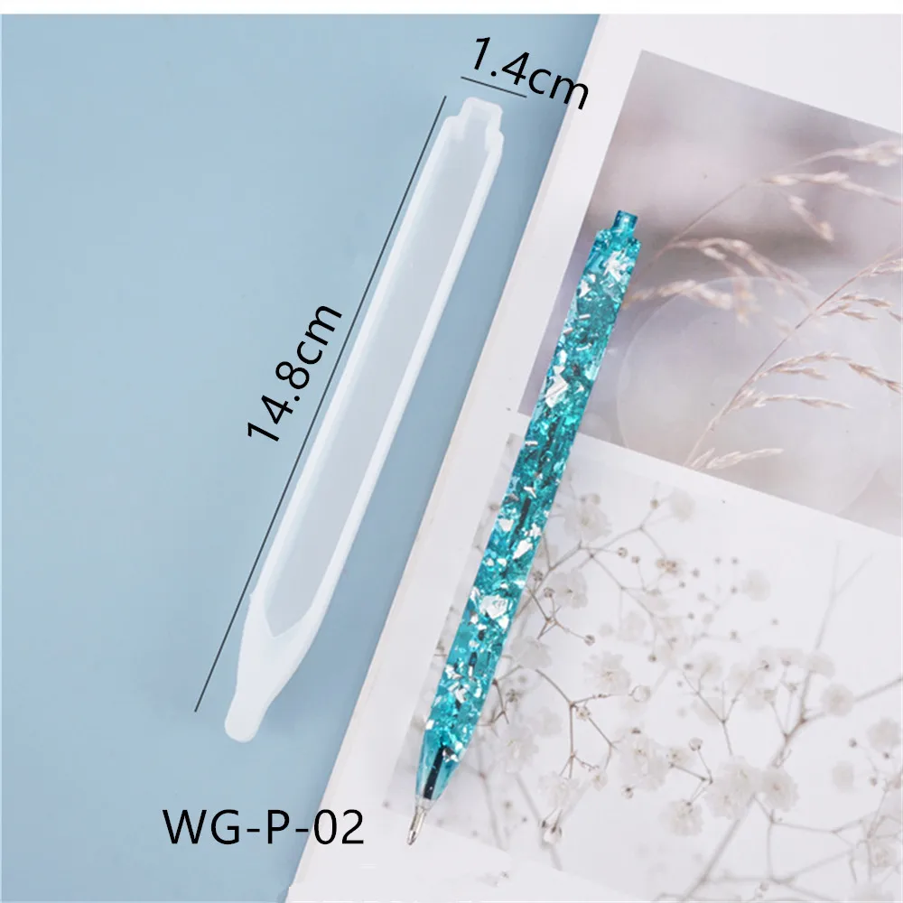 AK DIY Crystal Pen Epoxy Resin Crafts Molds Silicone Molds for Resin Art Supplies Moulds Handmade Ballpoint Moulds