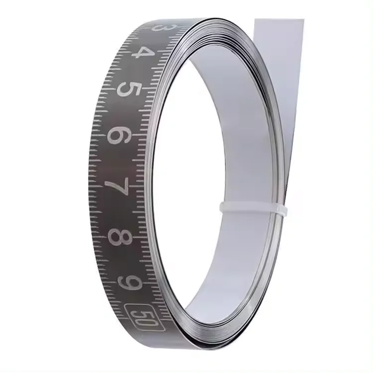 Stainless steel metal self-adhesive scale ruler with waterproof scale self-adhesive tape measure