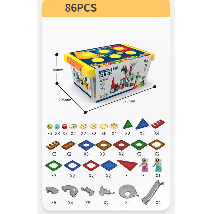 CL680 Preschool Educational Magnetic Toys Magnetic Building Blocks Construction Playboards Magnetic Tiles Building Blocks