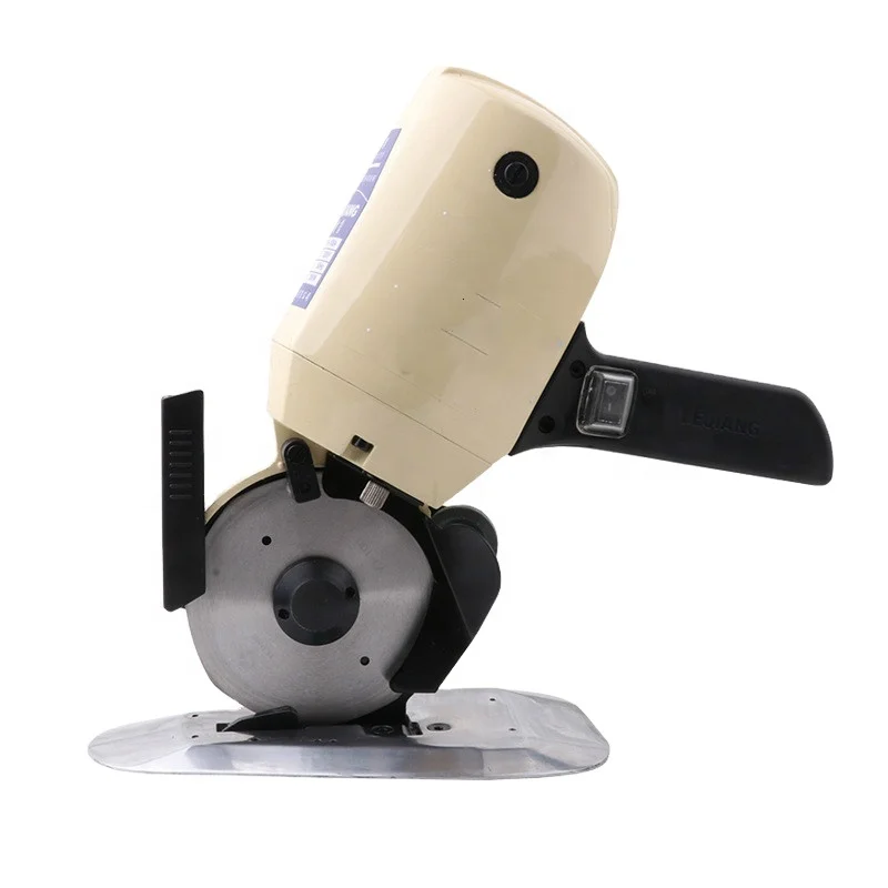 Round Knife Cloth Cutting Machine With Long Handle, electric fabric cutter