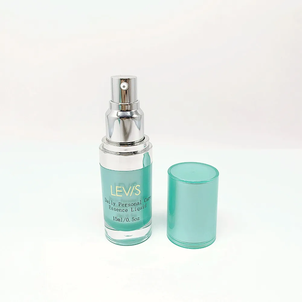 Round 15ml 30ml 60ml 120ml acrylic airless pump bottle cosmetic