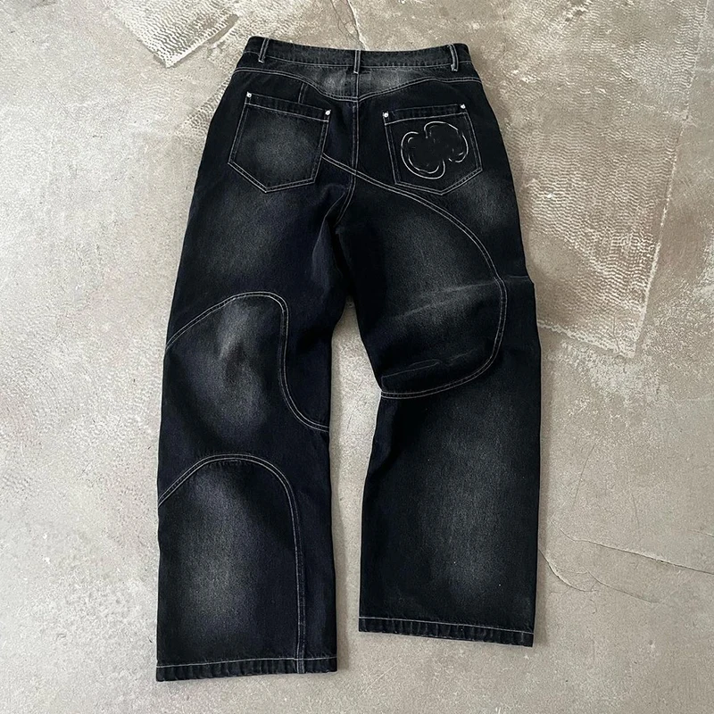 YSJY custom outfits denim jeans jacket sets customized man clothing street wear high quality denim pants sets for men