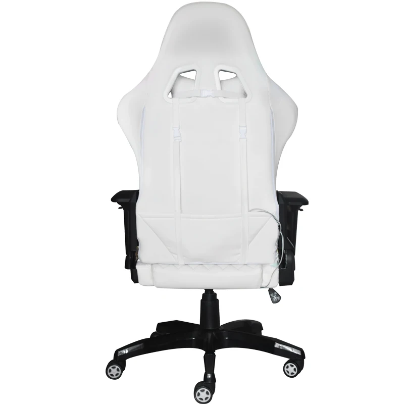 Silla de juego estilo carrera white gaming chair led gaming chair gaming chair