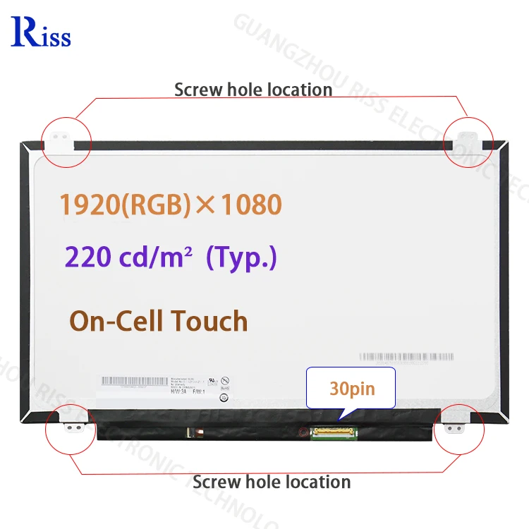Slim 14.0 inch 40pins On-Cell Touch LCD Screen FHD For HP Chromebook TPN-Q216 P/N L46550-001