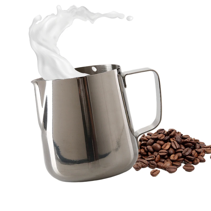 201stainless Steel  with Stenciled Scale Tools Stainless Steel Milk Jug Frothing Cup Coffee Espresso Steaming Milk Pitcher