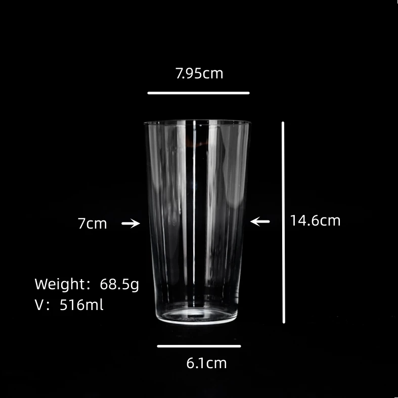 super thin light drinking water milk tumbler glass 6 pcs cup glasses set