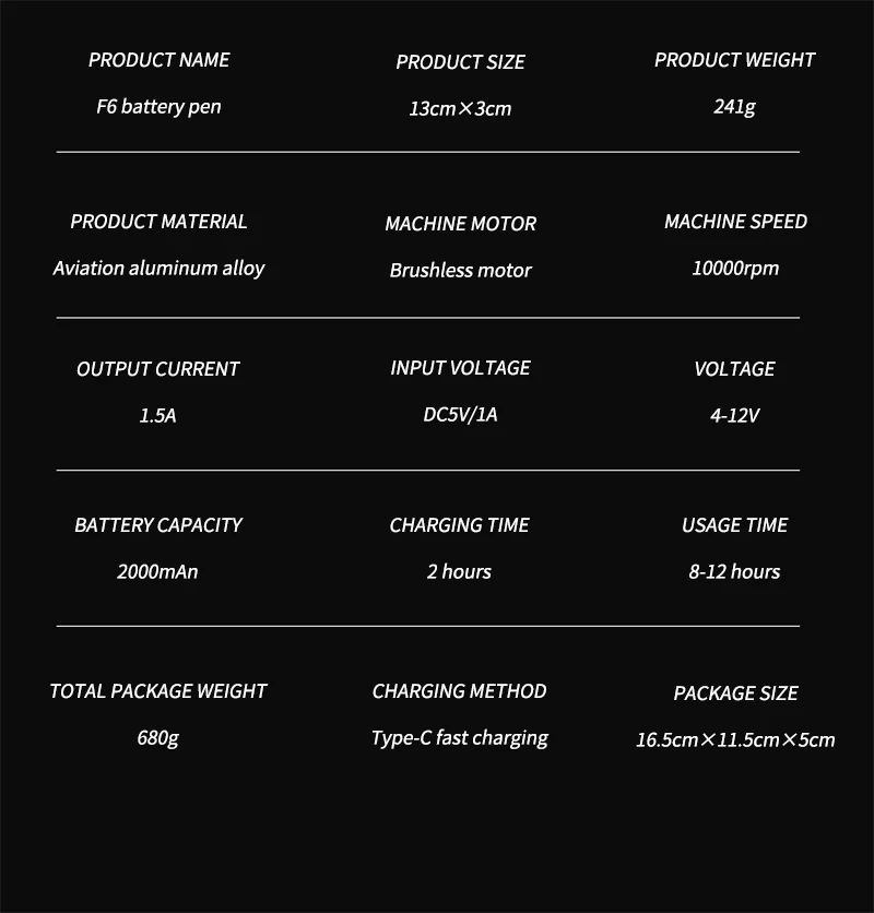 POPEIRONS F6 rotary tattoo pen Supplies New Tattoo Permanent Makeup Machine pen tattoo machine