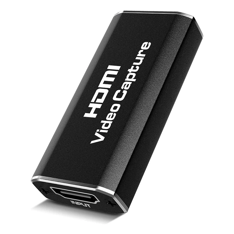 Audio Video Capture Cards HDMI to USB 2.0  Record via DSLR Camcorder Action Cam for High Definition Acquisition, Live Br