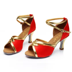 Женские туфли для латиноамериканских танцев, новые Брендовые женские туфли для латиноамериканских бальных танцев, танго, сальсы, каблук около 5 см и 7 см, оптовая продажа