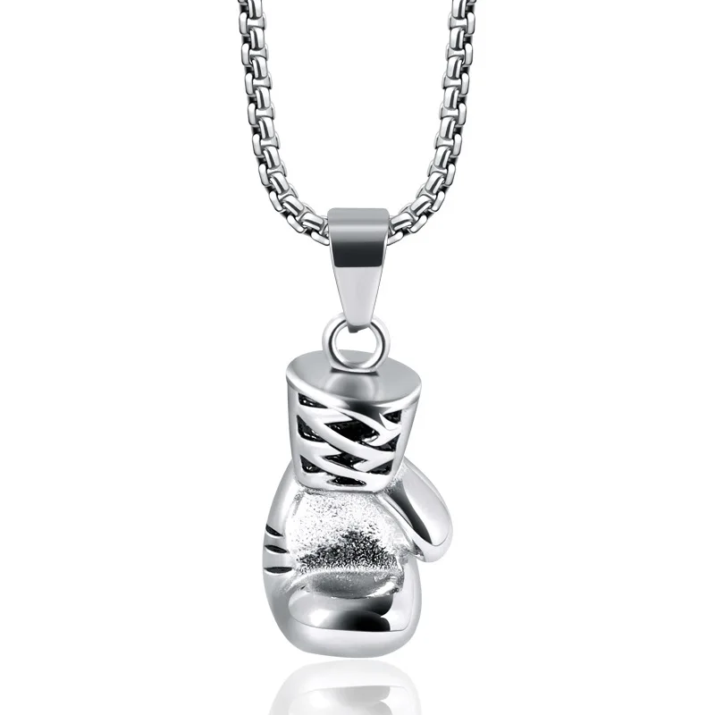 Personalized Boxing Gloves Pendant Necklaces Stainless Steel Necklace Sport Accessories Jewelry For Men