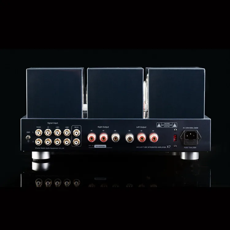  Q-019 MUZISHARE X7 интегрированный ламповый усилитель KT88x4 AB1 двухтактный 25 ~ 45 Вт защитный чехол для мобильного телефона U L переключатель 110V/220V мм