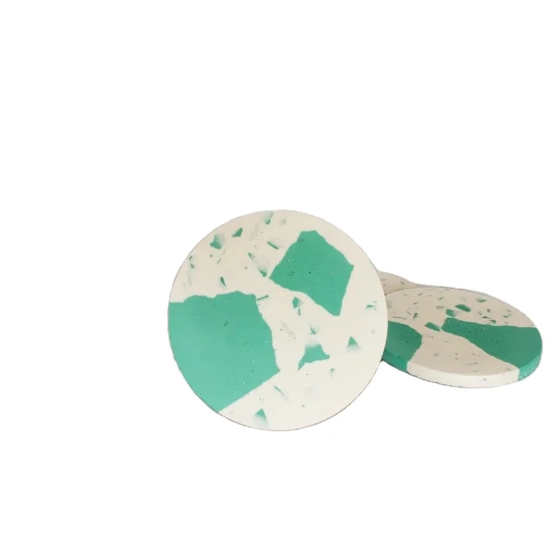 Teal Patch Terazzo Coaster - Set of 4 - Jesmonite