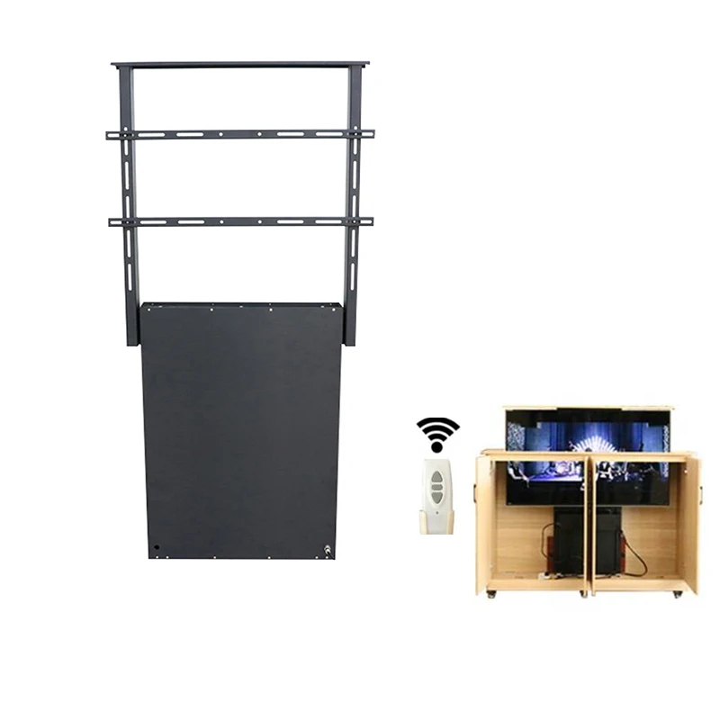 JGST OEM/ODM height adjustable electric control drop down retractable motorized TV ceiling mount bed cabinet hidden tv lift