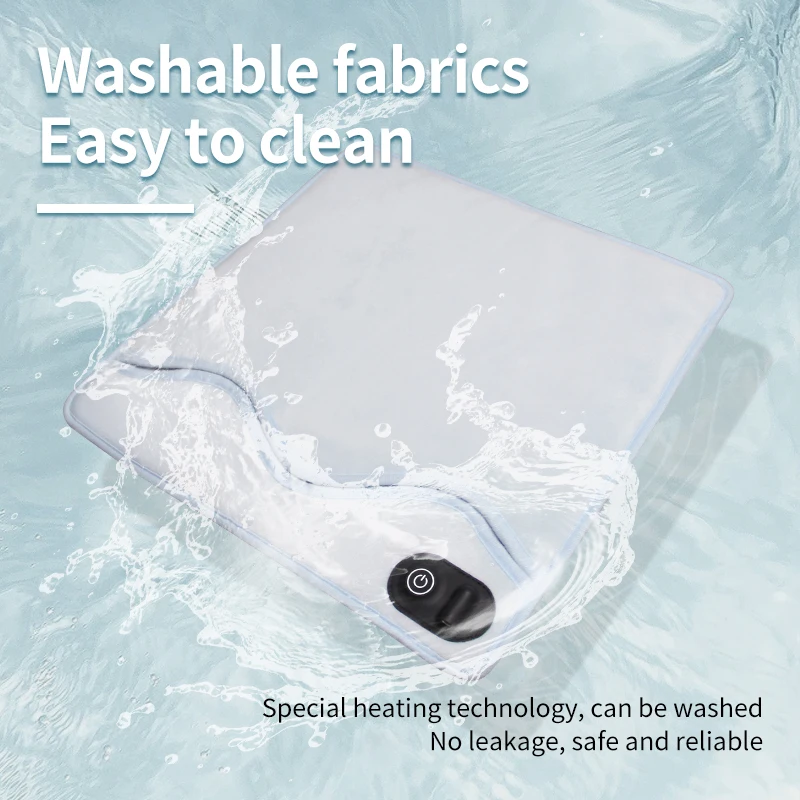 Winter room use hand foot warmer Graphene 12V 16W foot warmer light blue high-grade fabric comfortable and durable foot warmer