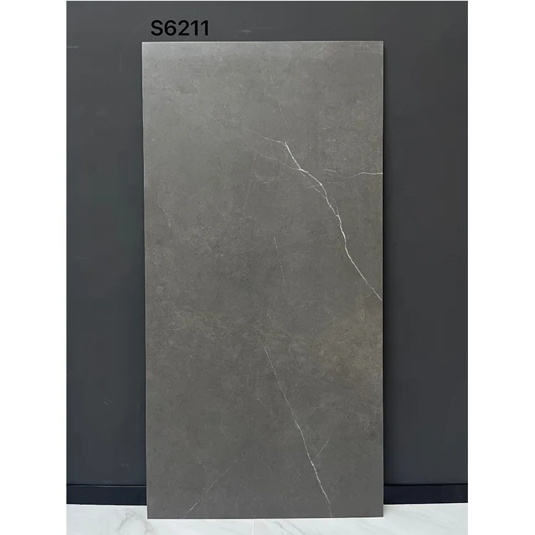600x1200 Mm Rough Antique Dark Grey Rustic Porcelain Polished Glazed Floor Bathroom Tiles