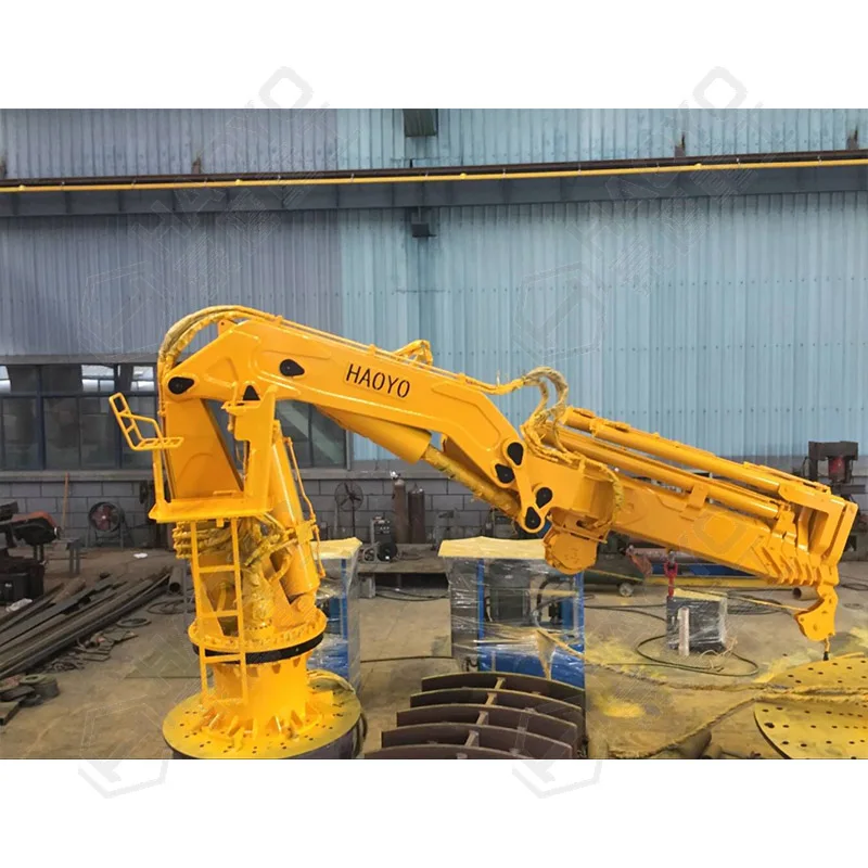 Hydraulic Knuckle Telescopic Boom Marine Mini Crane for Sale