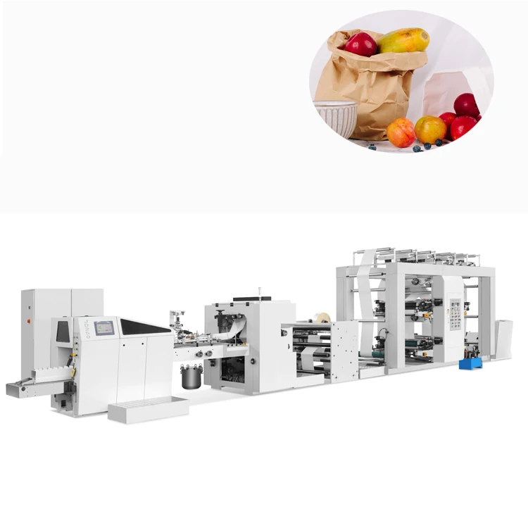 
Automatic high speed food paper grocery bag making machine 