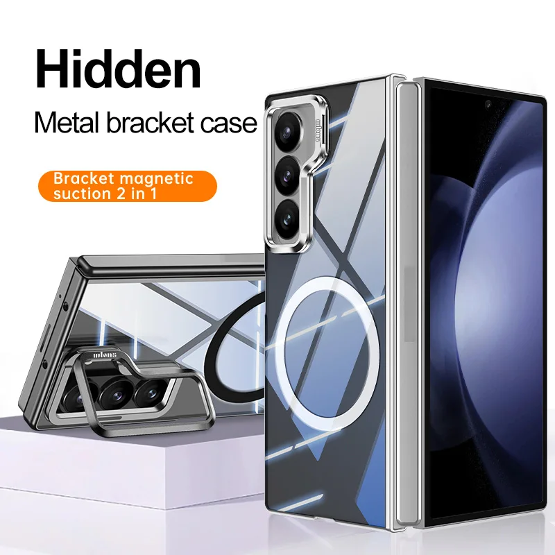 Friendly Camera Protection Mobile Phone Case  Solid Color Phone Cover For Samsung Z Fold 5