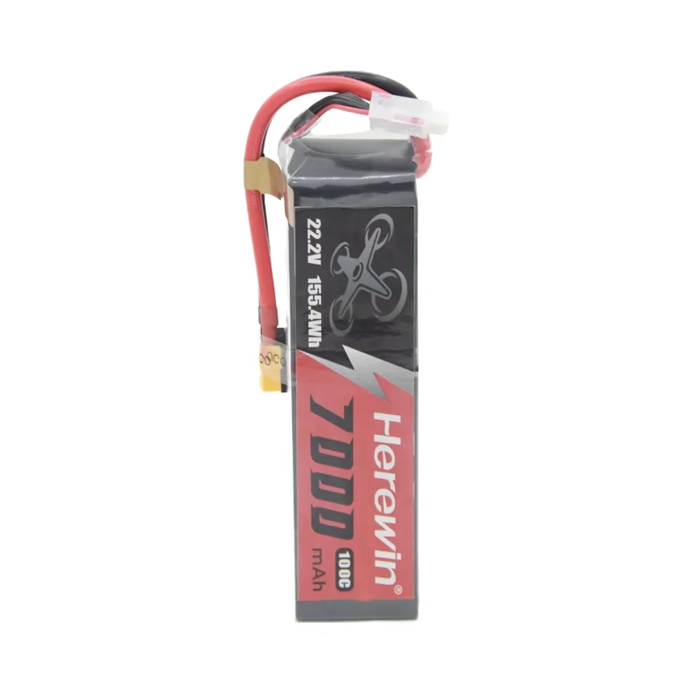 Herewin fpv drone battery 6S lipo battery 22.2V 7000mAh 25C/100C lipo batteries for drone 7-8inch 400-450mm