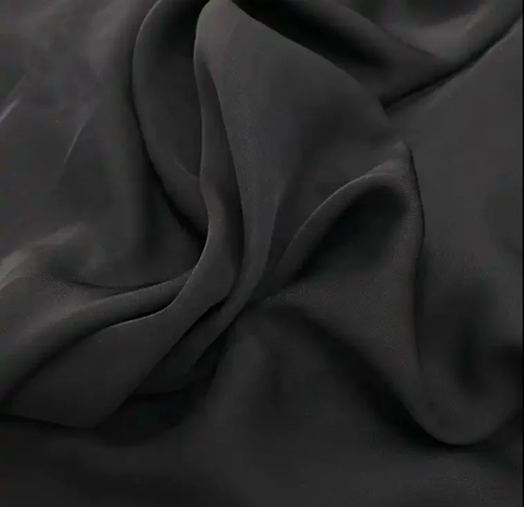 Formal Black 130--180gsm Peach Skin 100% Polyester Abaya Fabric  for Women Muslim Dress 2023 Dubai
