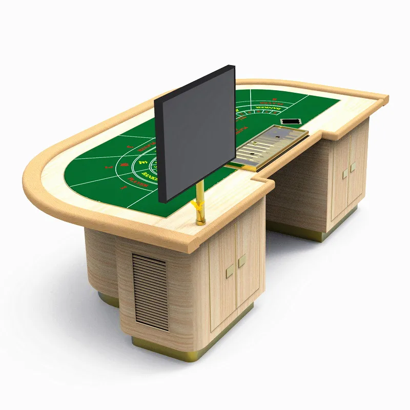 Luxury 8 Player Casino Games Table Custom Design Baccarat Poker Table with Casino Quality
