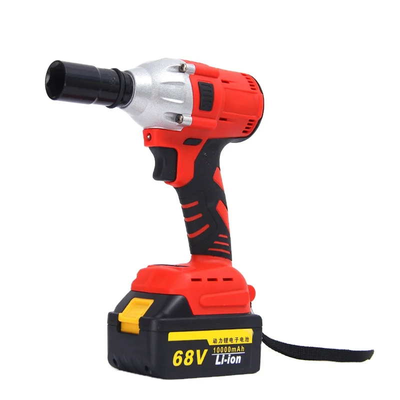 68V Li-ion Battery Power Impact Drill Brushless Socket Wrench Adjustable Torque Wrench Electric Cordless Impact Wrench For Tires