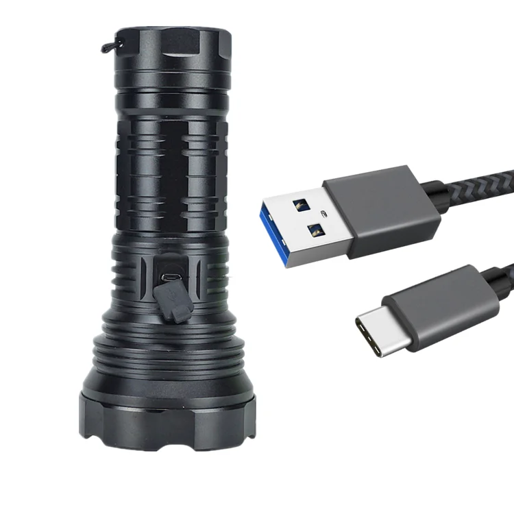 More Powerful 3*18650 Battery 5Modes Dimming Led Torchlight Long Range Ultra Bright USB Rechargeable T40 Tactical Led Flashlight