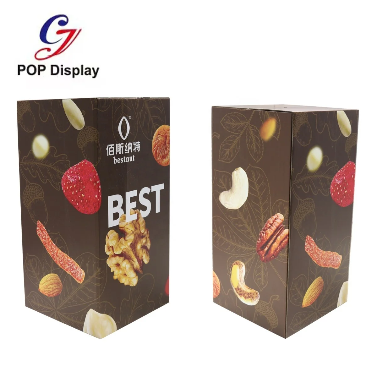 Customized Design Cardboard Dump Bin Boxes Display Promotion Candy Food Paper Corrugated Floor Carton Display Cabinet Store Shop