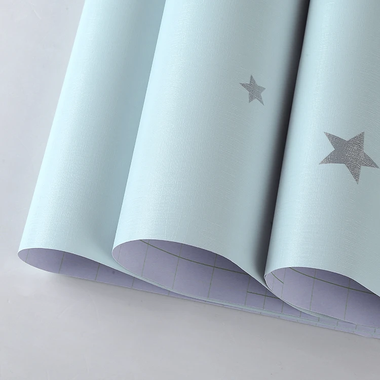 Blue Star Decorative Wall Stocker 3D Self-Adhesive WallPaper Kids Wall Paper