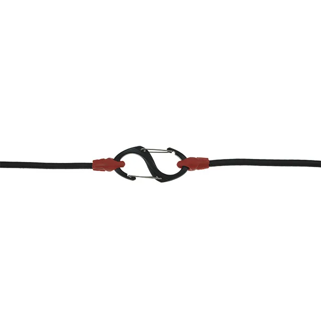 
8mm GS certified elastic bungee cord with carabiner hooks 