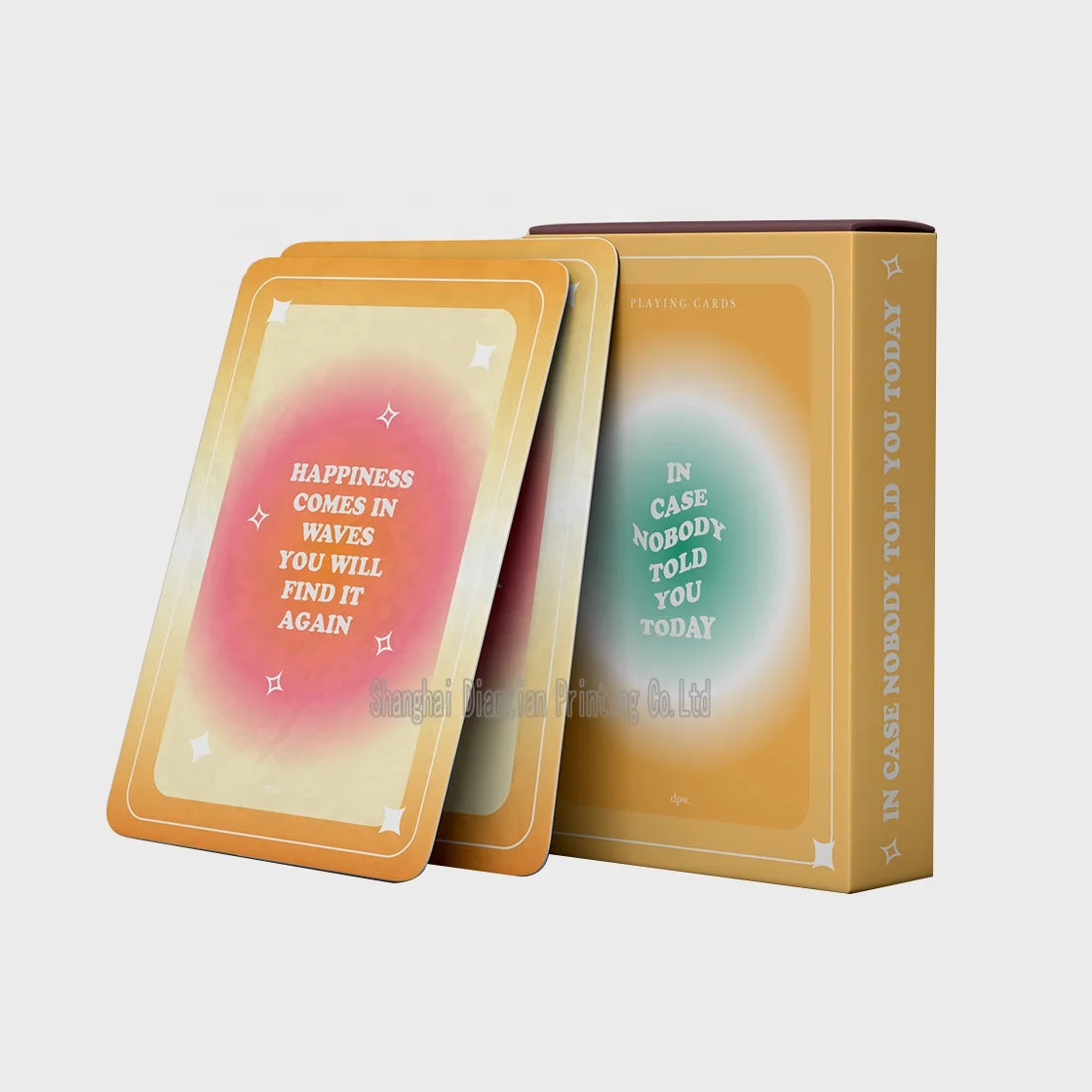 Custom Wholesale Printing  Paper Affirmation Playing Cards Decks