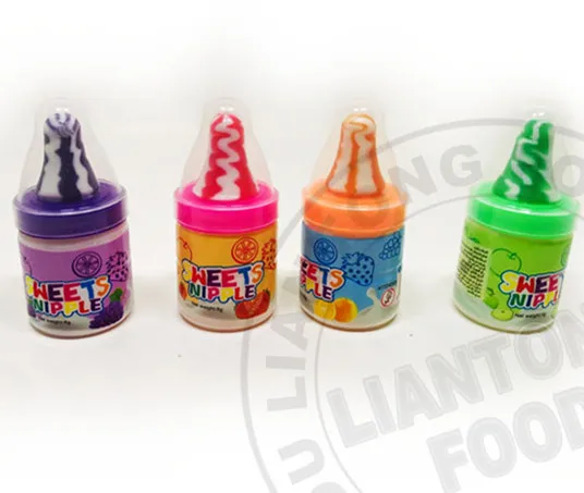 Sour candy power with lollipop candy