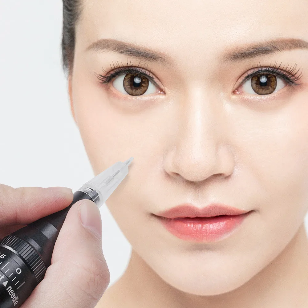 Black microblading wireless pmui tattoo machine pen wireless permanent makeup make up eyebrow rotary machine for pigmentation