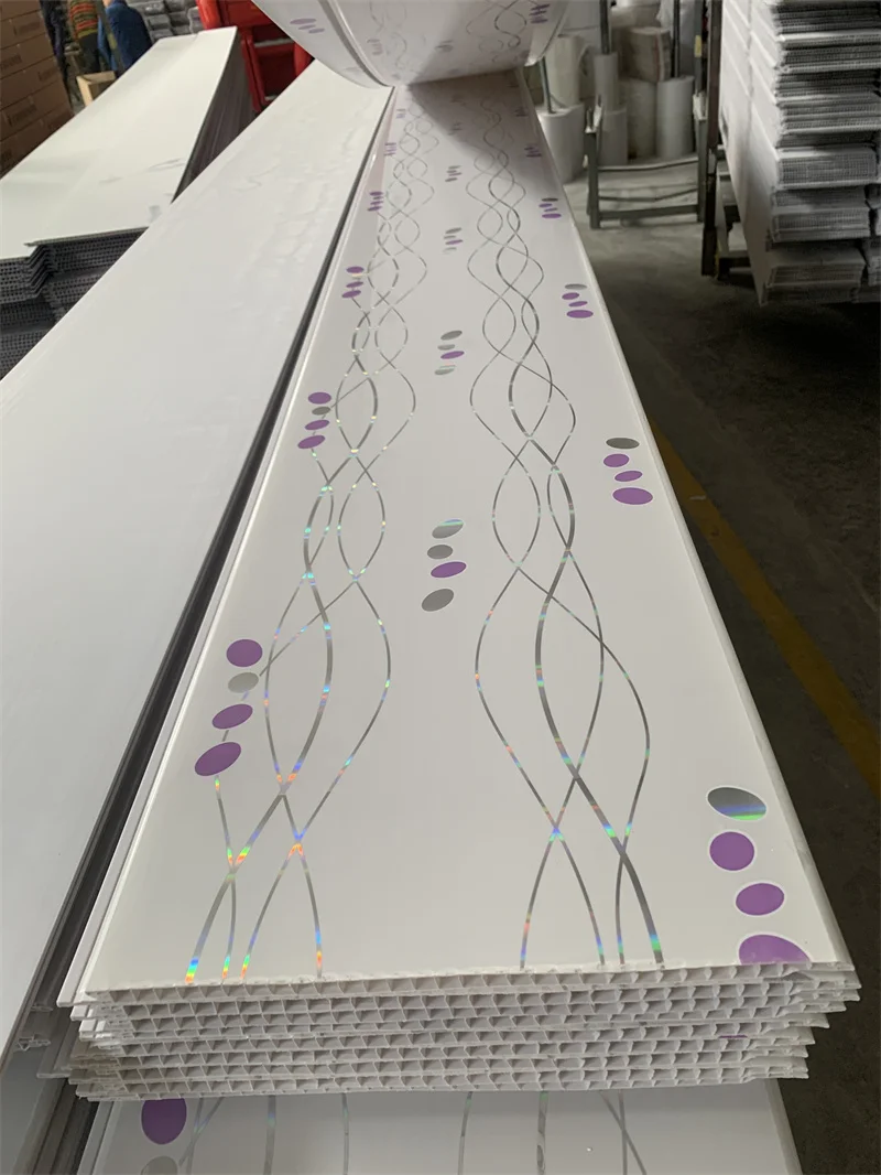 Customized hot stamping PVC Ceiling wall panel Indoor PVC Laminated Ceiling Tiles