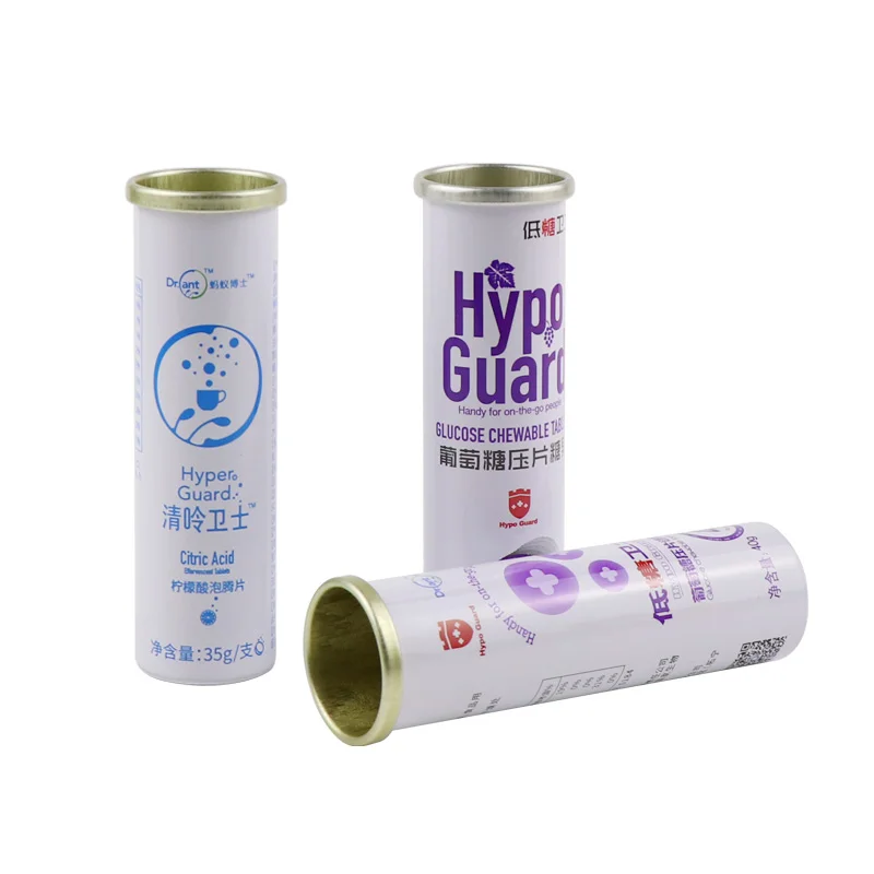 Aluminum effervescent tablets tube packing with desiccant stopper,effervescent tablet bottle