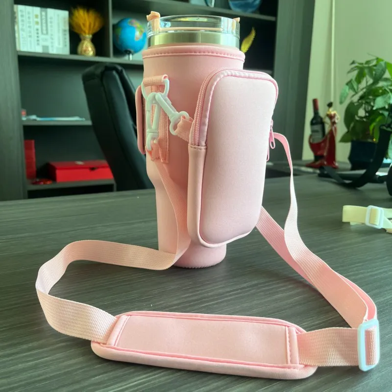 2024 New Arrival 40OZ Insulation Tumble Mug Holder Outdoor Sports Neoprene Crossbody Water Bottle Cover