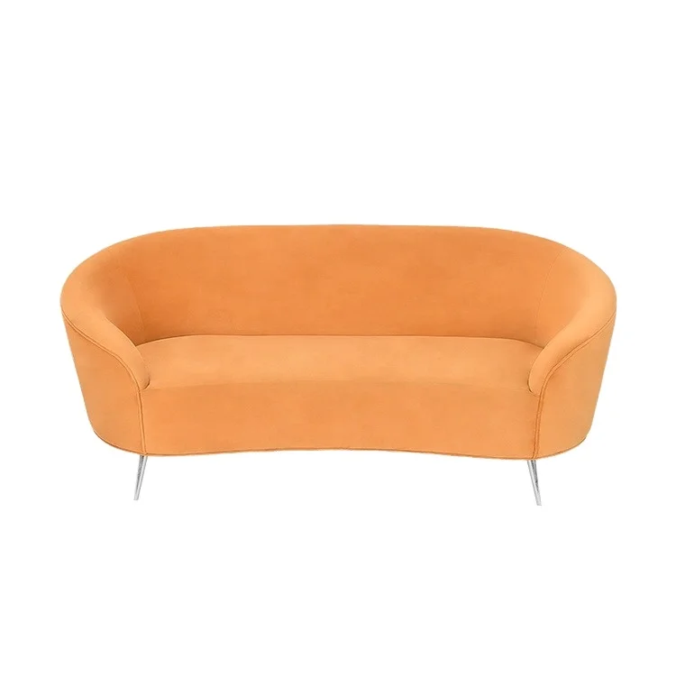 Modern Furniture Cloth Sofa Small-Sized Nordic Two-Seater Living Room chair Leisure Sofa Stable Solid Wood Frame